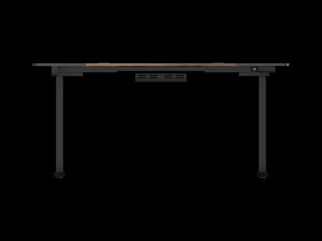 Электрический компьютерный стол GEEKRIG G140D-06BW-BK, 140×60 см, столешница тёмное дерево, каркас чёрный