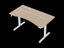Электрический компьютерный стол GEEKRIG G140DS-04OAK, 140×76 см, столешница дуб, каркас белый