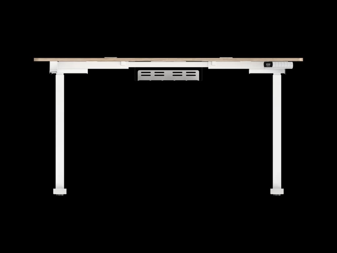 Электрический компьютерный стол GEEKRIG G140DS-04OAK, 140×76 см, столешница дуб, каркас белый